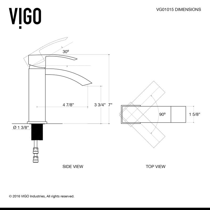 VIGO Satro 7" H Single Handle Single Hole Bathroom Faucet