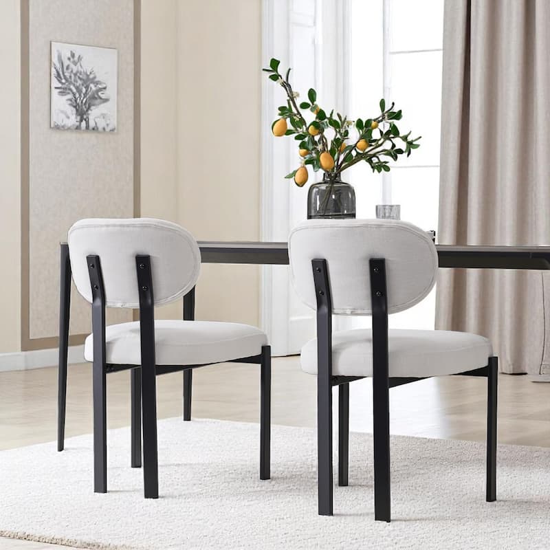 KISRAIS Modern Upholstered Dining Chair, Set of 2