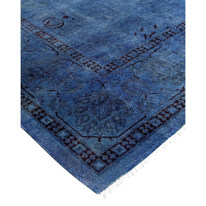Contemporary Overdyed Wool Hand Knotted Area Rug - 6' 1" x 8' 6"