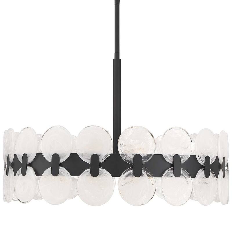 Savoy House 1-3720-6 Boca 6 Light 28" Wide Drum Chandelier - Matte Black