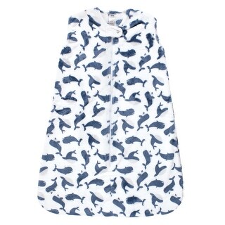 Hudson Baby Infant Boy Plush Sleeping Bag, Sack, Blanket, Sleeveless Whale