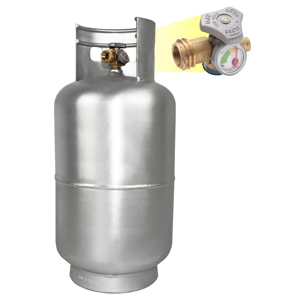 Flame King 30LB Aluminum Propane Tank Cylinder with Gauge & OPD Valve