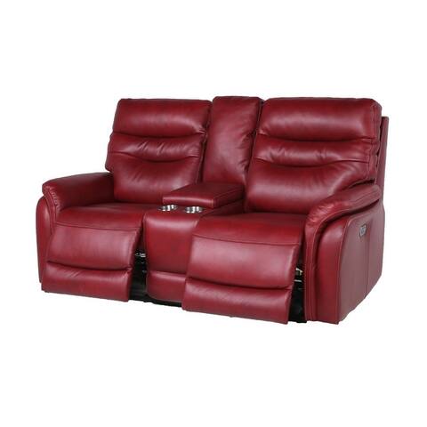 Ferndale Power Reclining Top Grain Leather Loveseat by Greyson Living