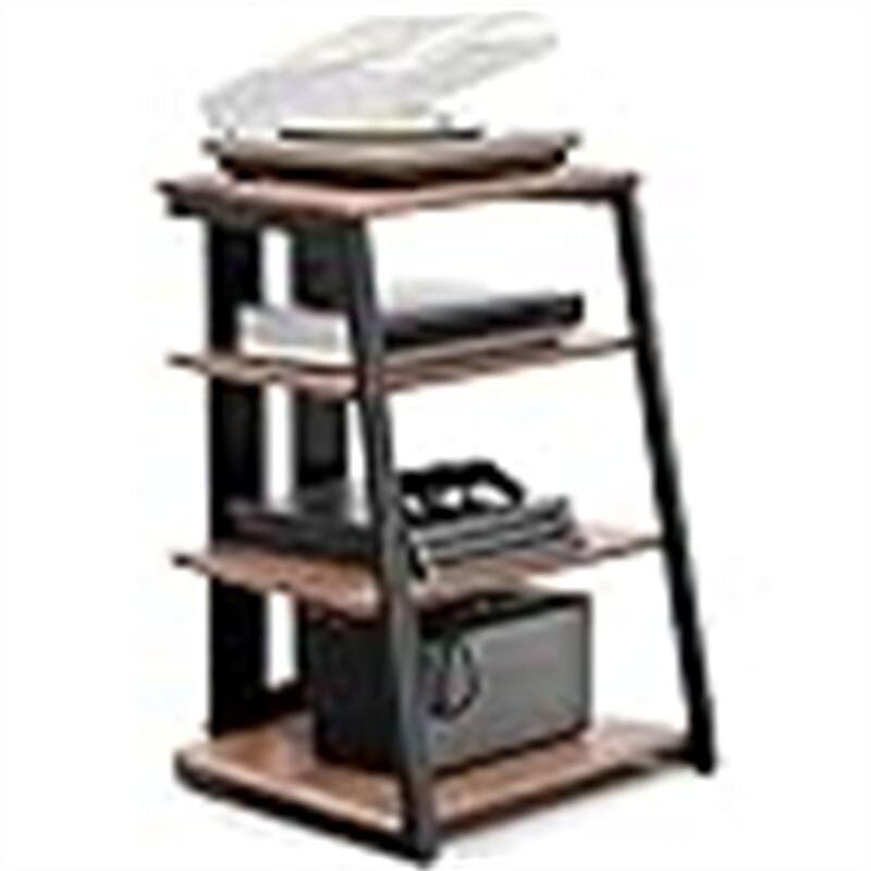 4-Tier AV Media Stand Corner Shelf - 25" x 14.9"D x 18.9"H