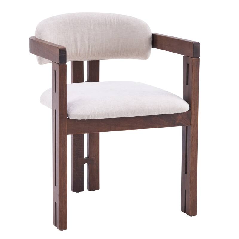 Christopher Knight Home - Modern Wooden Upholstered Dining Chair with Round Back