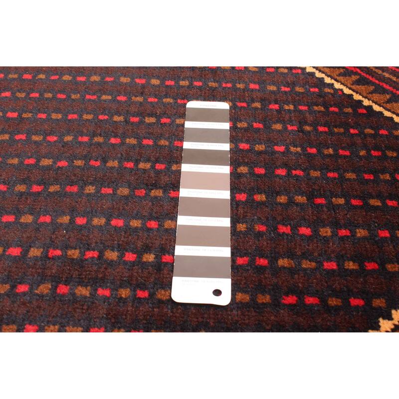 ECARPETGALLERY Hand-knotted Teimani Dark Brown Wool Rug - 2'11 x 4'8