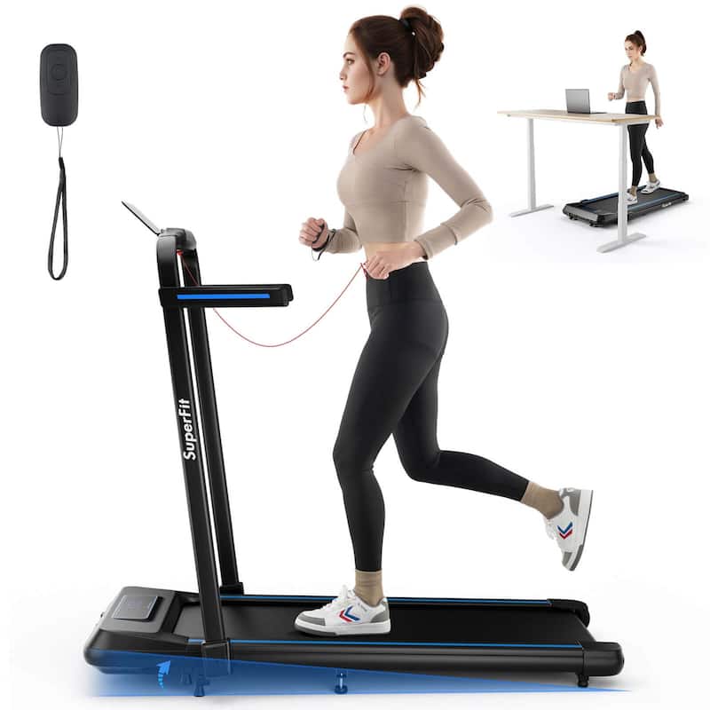 Walking Pad Treadmill 4 in 1 Under Desk Treadmill w/ App Control - Blue