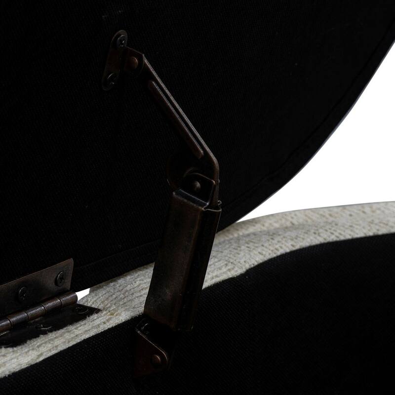 Roomfitters 48" Oval Storage Bench, Martha Stewart Lily Pond Collection, Soft-Close Lid & Hidden Storage, Ivory