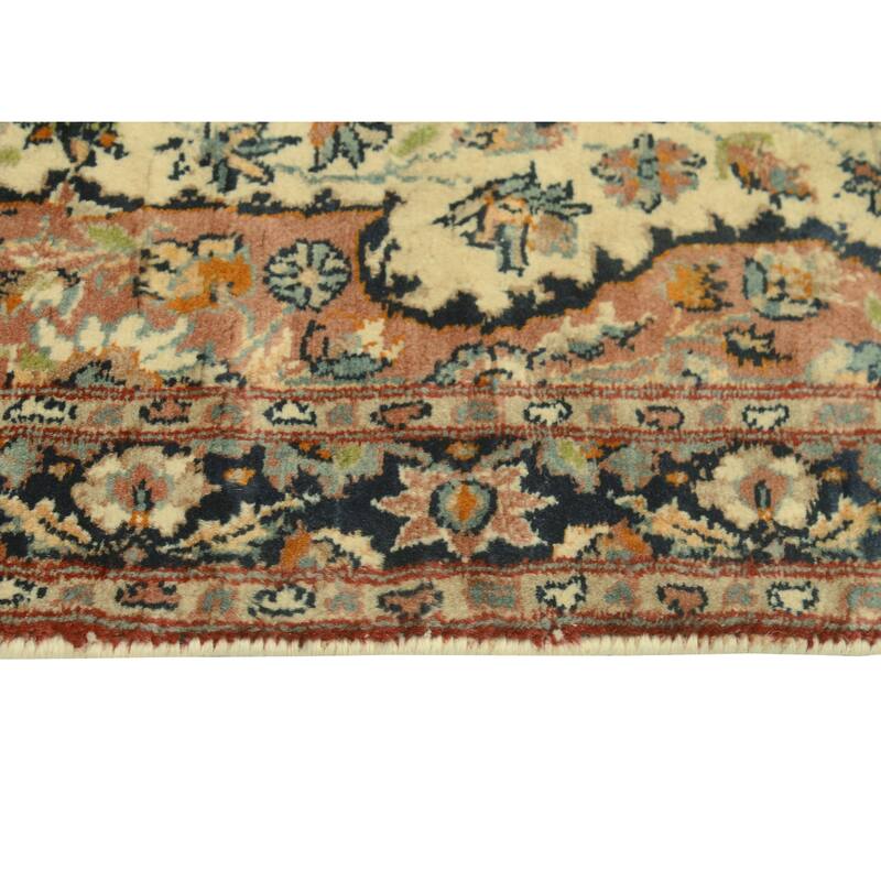 Pak-Persian Fikri Ivory/Navy Runner - 2'1" x 8'11"