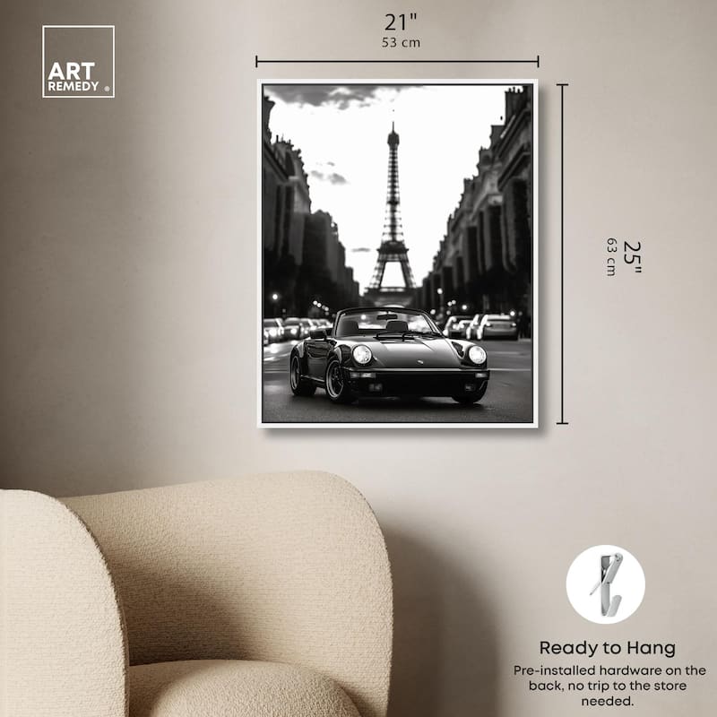 Street Scene with Porsche Canvas by Art Remedy