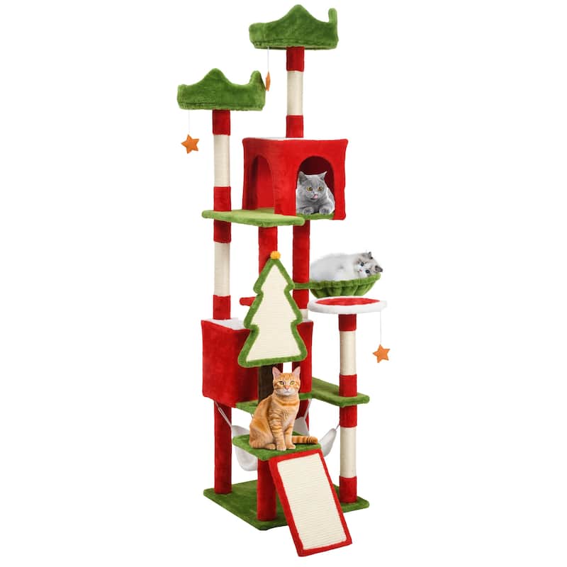 Christmas-Themed Cat Tree