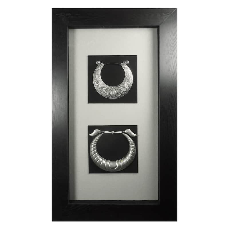 HUJI Miao Tribe Silver Jewelry Shadow Box Wall Décor - Style A