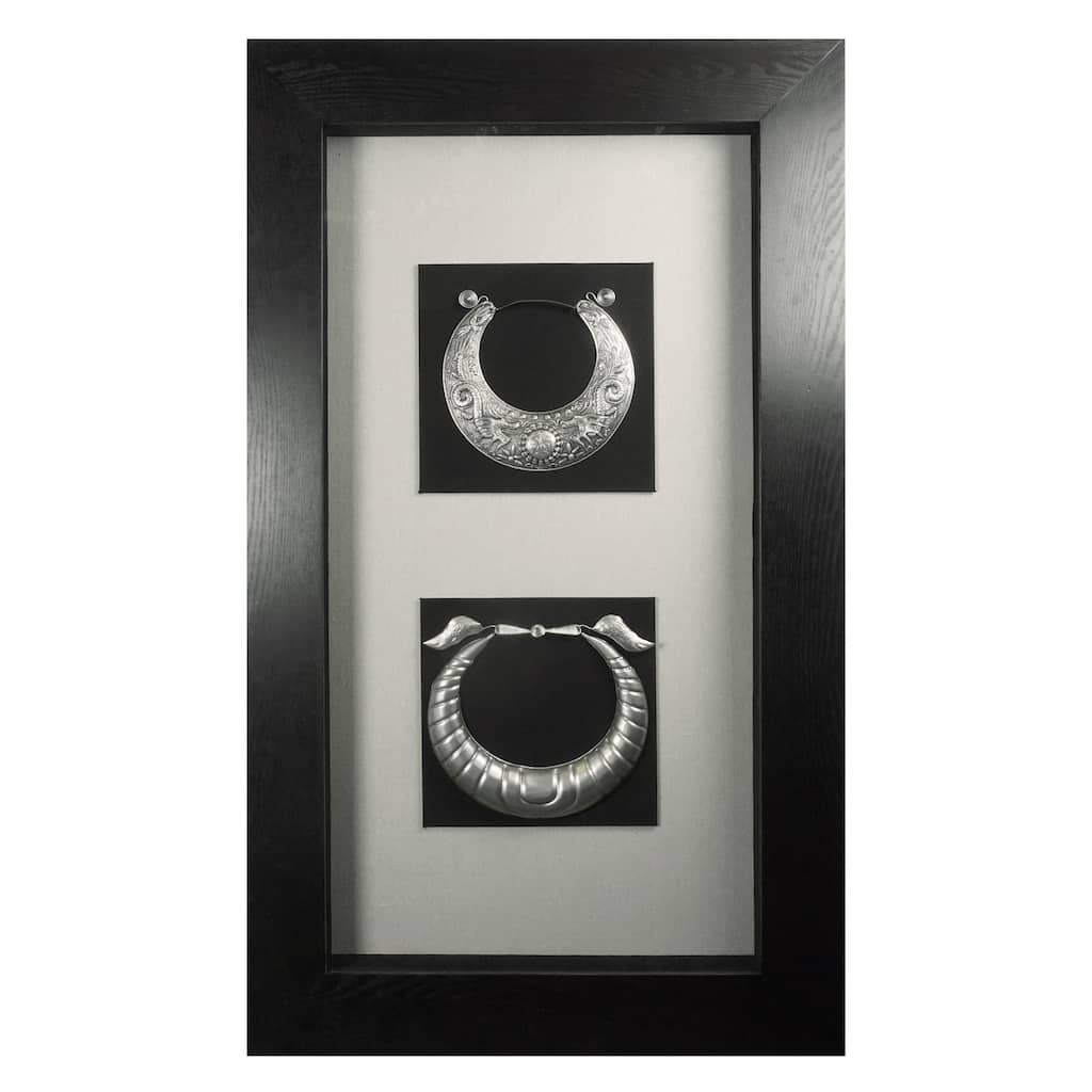 HUJI Miao Tribe Silver Jewelry Shadow Box Wall Décor