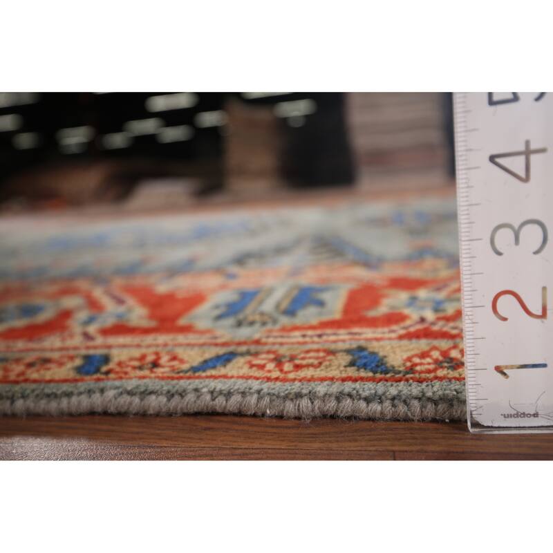 Geometric Heriz Serapi Rug Hand-Knotted Wool Carpet - 6'0"x 9'1"
