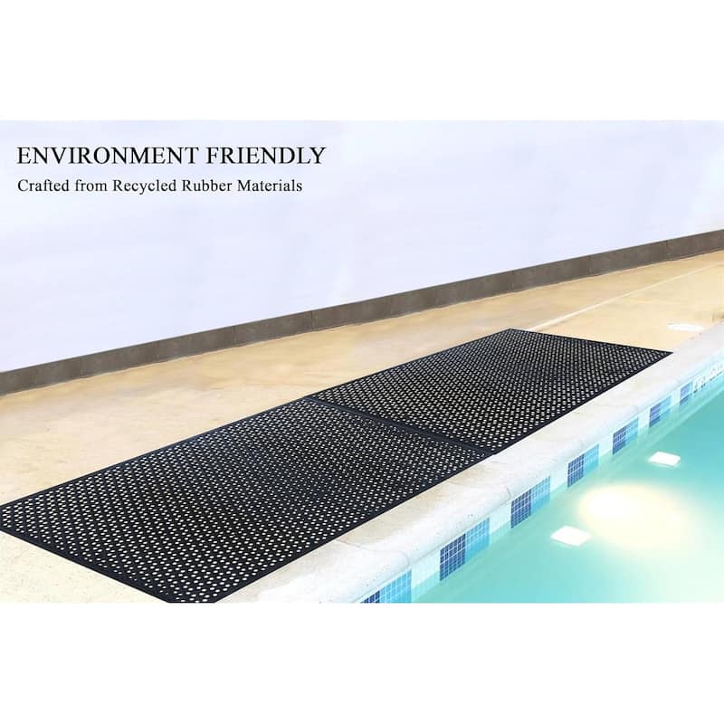 A1HC New All Purpose Rubber Extra Drain 70% Area Floor Mat with Drain Holes for Restaurant, Kitchen, Commercial etc 41x61 Inches