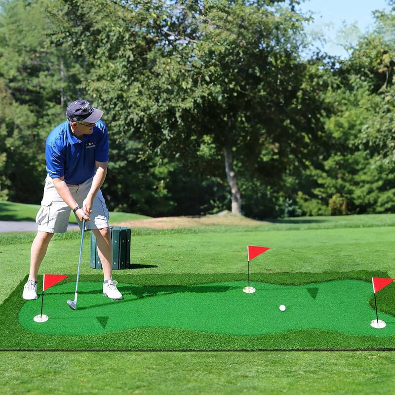 10 x3.3/5 FT Golf Putting Professional Golf Training Mat w/ Golf Balls