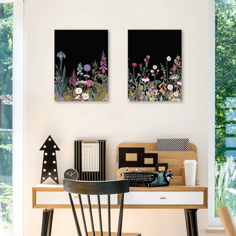 Simple Wildflowers I & II by Belle Maison Canvas Art Prints