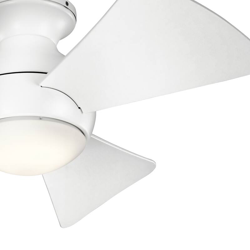 Kichler Lighting Sola Collection 34-inch Matte White LED Ceiling Fan