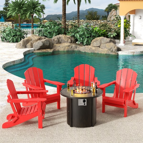 Laguna Hdpe All Weather Outdoor Patio Foldable Adirondack Chairs