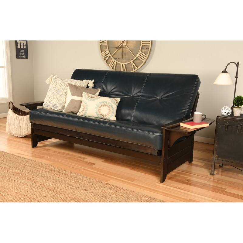 Copper Grove Dixie Espresso Full-size Futon Set with Bonded Leather Innerspring Mattress