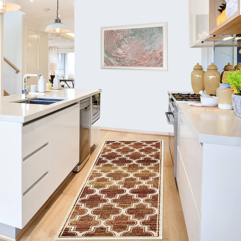 Superior Moroccan Trellis Geometric Polypropylene Indoor Area Rug