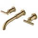 preview thumbnail 6 of 5, 2-Handle Brushed Gold Bathroom Sink Faucet - 12.36*3*8.3