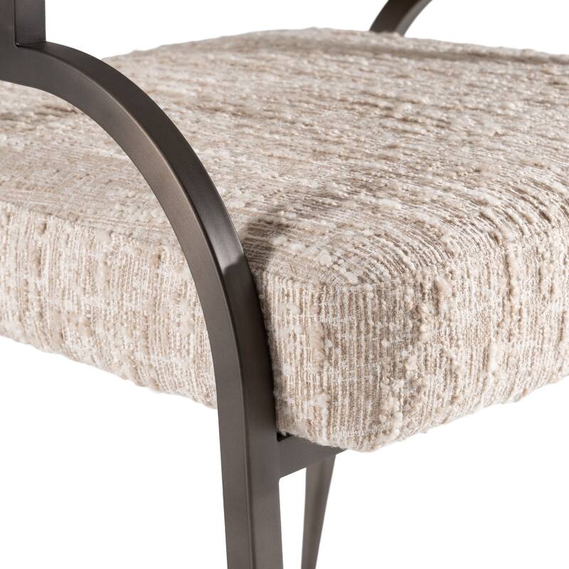 Modrest Kobe Modern Beige Fabric Dining Chair
