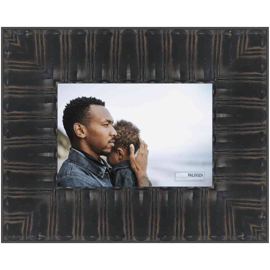 20x15 Ornate Black Complete Wood Picture Frame with UV Acrylic, Foam Board Backing, & Hardware