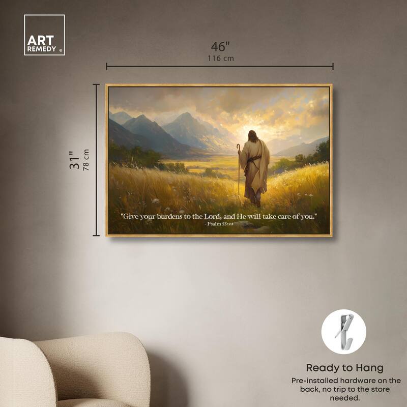 Give Your Burdens Canvas by Art Remedy
