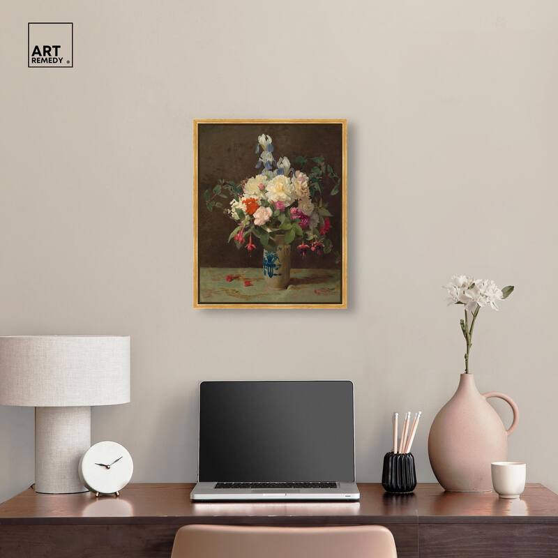 Lambdin Vase of Flowers Canvas by Art Remedy