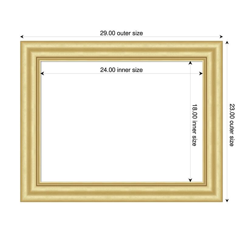 Sophia Framed Dry Erase Magnetic Board - 29 x 23 in - Sophia Gold