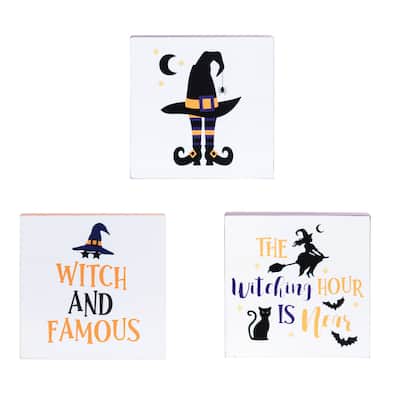 Witchy Hat Shelf Sitter Blocks Set of 3