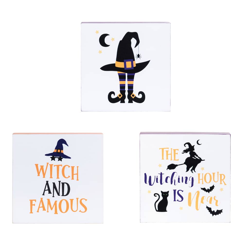 Witchy Hat Shelf Sitter Blocks Set of 3
