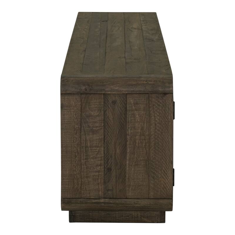 Aurelle Home Modima Rustic Rounded Edge Entertainment Center