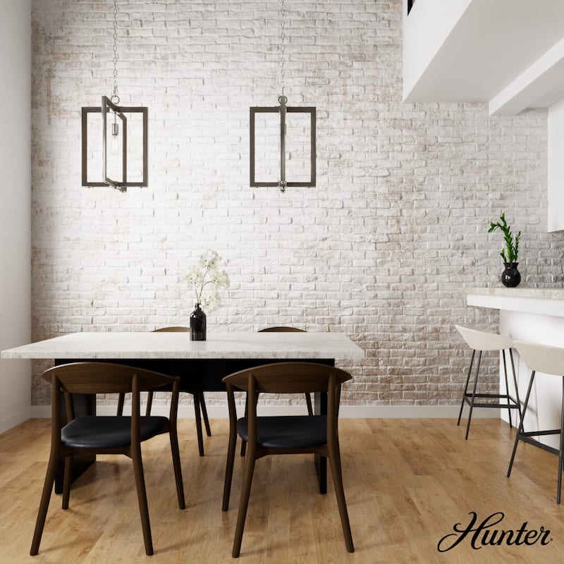Hunter Woodburn 1-Light Pendant - Island, Dining Room, Foyer - Modern Farmhouse, Rustic, Transitional