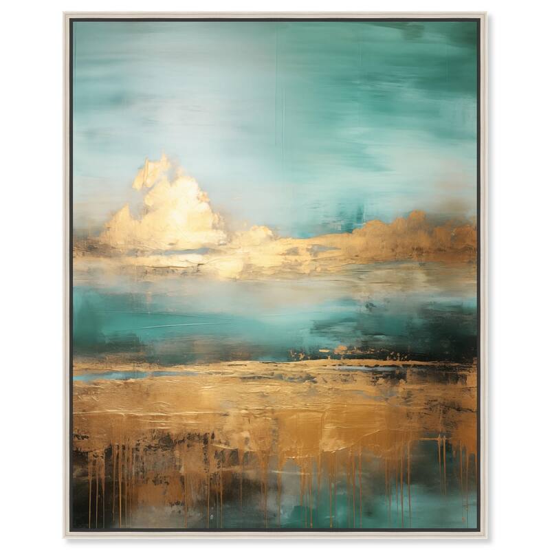 Cloudscape in Gold II Canvas by Art Remedy - Silver - 24" x 30"