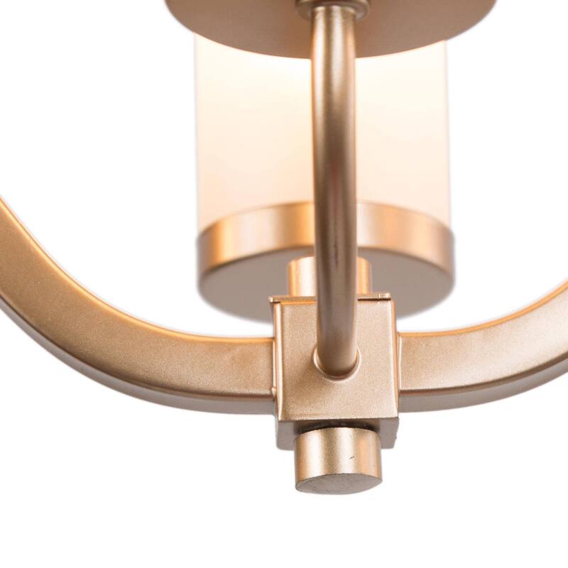 Kayna Mid-Century Modern 6-Light Chandelier Frosted Glass Lights for Kitchen Island