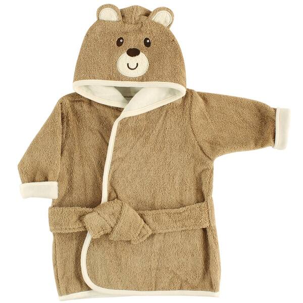 slide 1 of 1, Luvable Friends Baby Unisex Cotton Animal Face Bathrobe, Bear, One Size - Bear - One Size One Size - Bear
