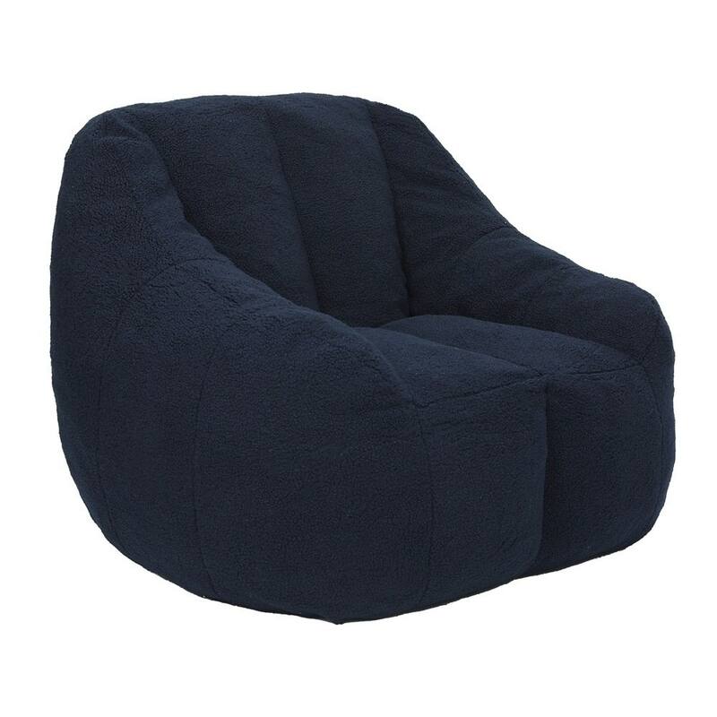Fluffy and Lazy Teddy Fabric BeanBag Chairs with Memory Foam