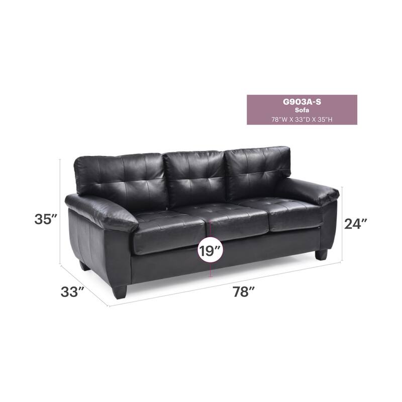 G903A-S BLACK PU Sofa