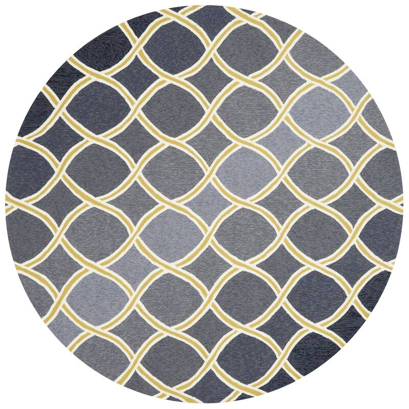 Alexander Home Capri Modern Trellis Hand-hooked Indoor/ Outdoor Rug