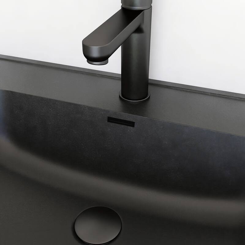 Floating Bathroom Vanity in Evita Oak with Integrated Quartz Sand Top