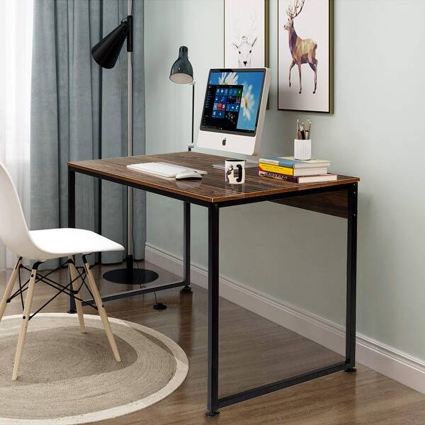 Shop Vecelo Home Office Computer Desk Modern Style Metal And Wood