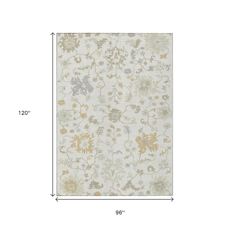 HomeRoots Floral Transitional Rectangle Outdoor Rug