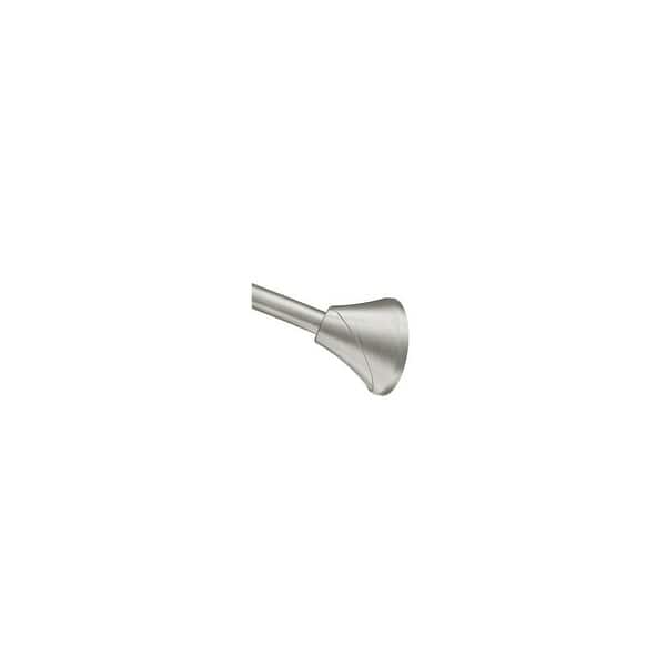 slide 1 of 1, Moen 57" - 60" Adjustable Tension Curved Shower Rod