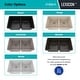 preview thumbnail 3 of 7, Lexicon Platinum 32" Quartz 50/50 Double Bowl Sink with Grids & Drain