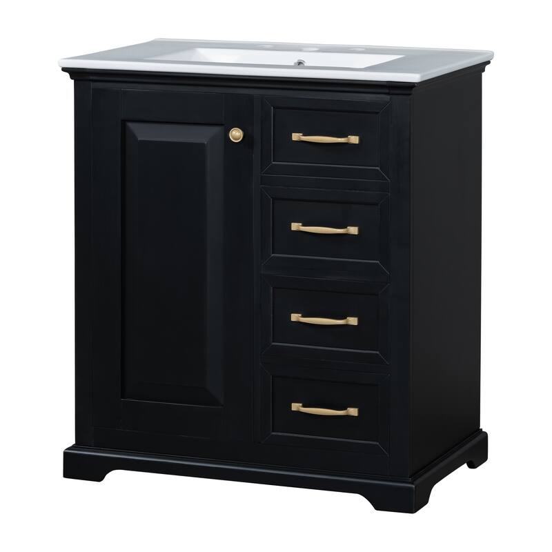 30" Bathroom Vanity Bathroom Cabinet with Sink and Drawers