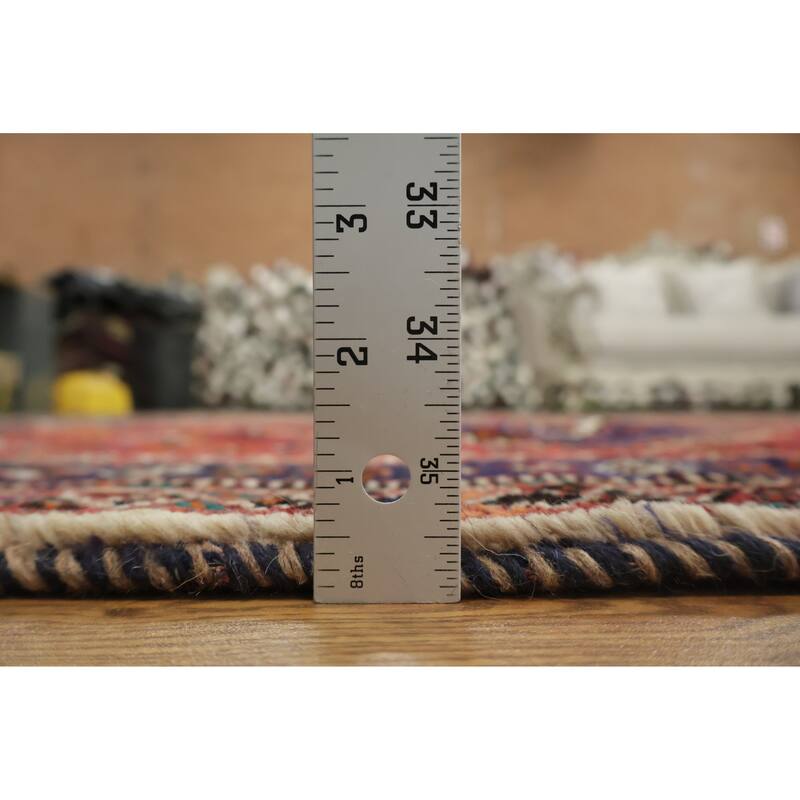 Hand Knotted Oriental 100% Wool Carpet Traditional Tribal Red Shiraz Area Rug - 5' 0'' X 3' 5''