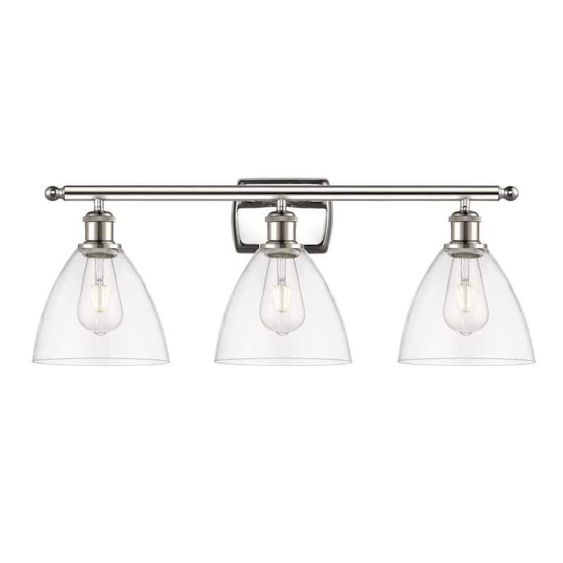 Innovations Lighting 516-3W-11-28 Bristol Vanity Bristol 3 Light 28" - Polished Nickel / Clear