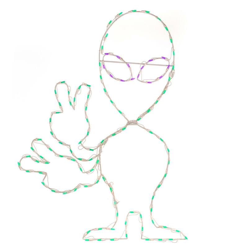 Halloween LED Alien Waving 48in